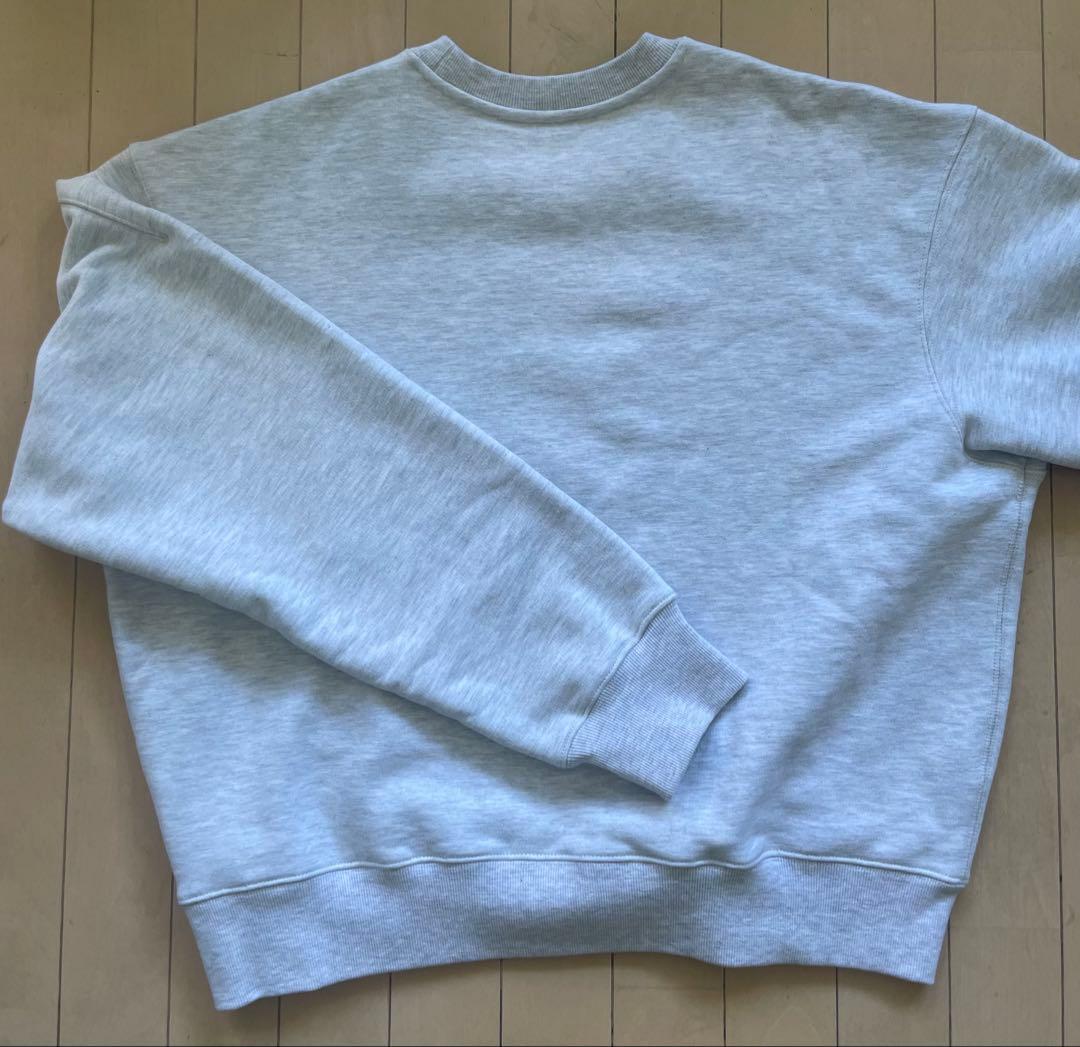 人気韓国ブランド‼️RECTO メンズグレー スウェット 肉厚裏毛トレーナー