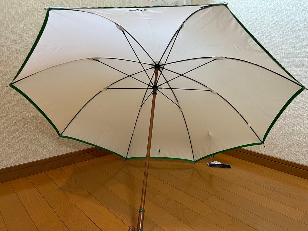 【新品•未使用】ポロ ラルフ ローレン 雨傘　長傘 C0撥水　オフホワイト