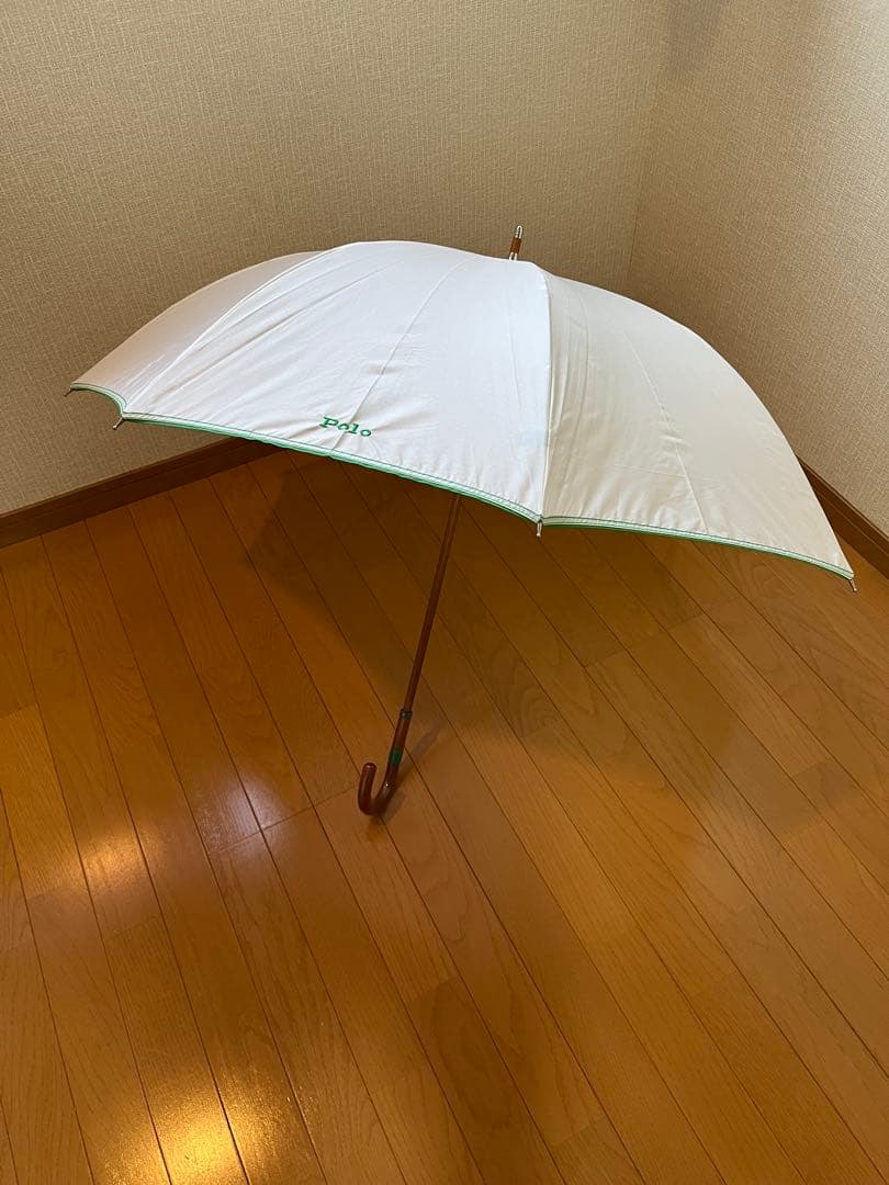 【新品•未使用】ポロ ラルフ ローレン 雨傘　長傘 C0撥水　オフホワイト