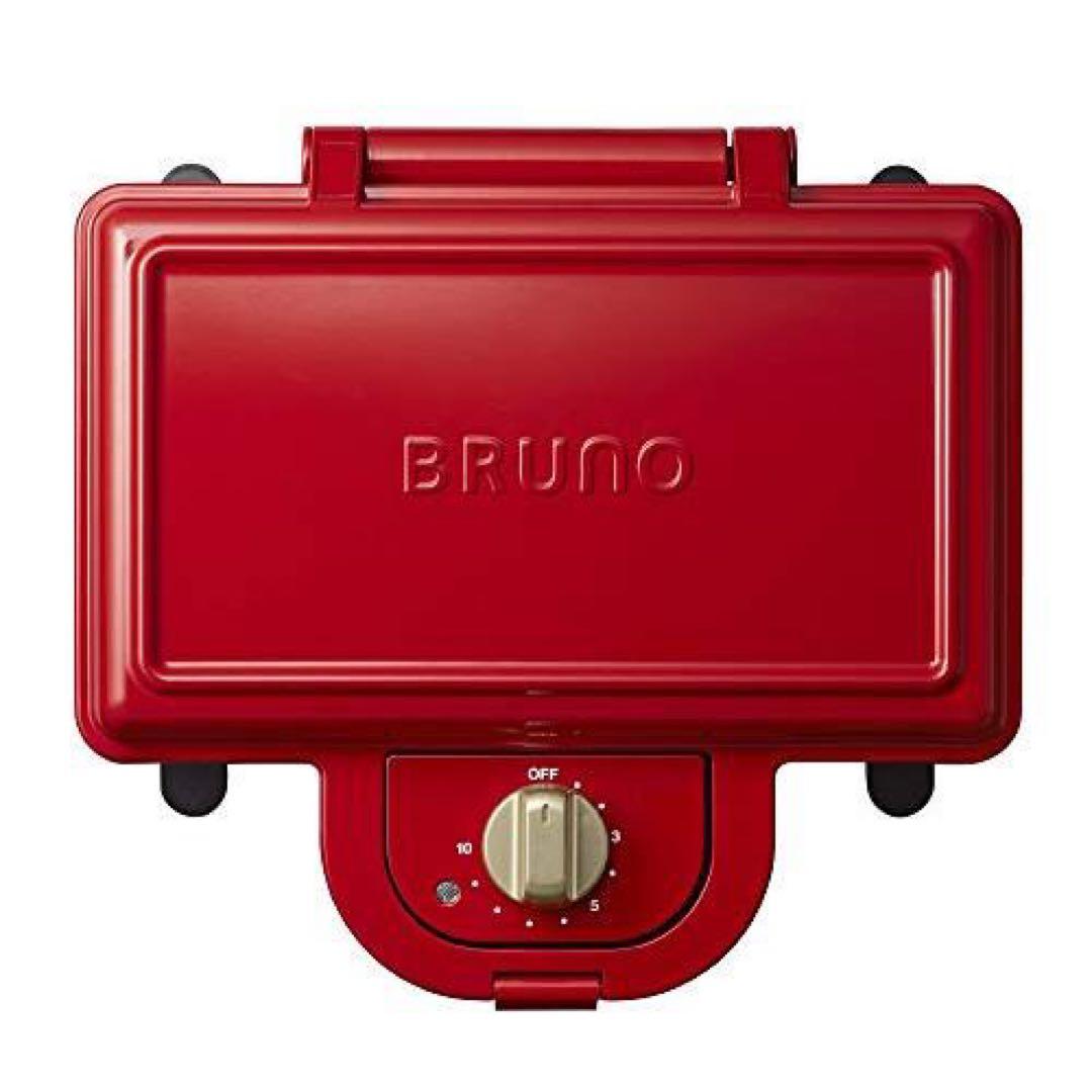 BRUNO ワッフル・ホットサンドメーカー レッド