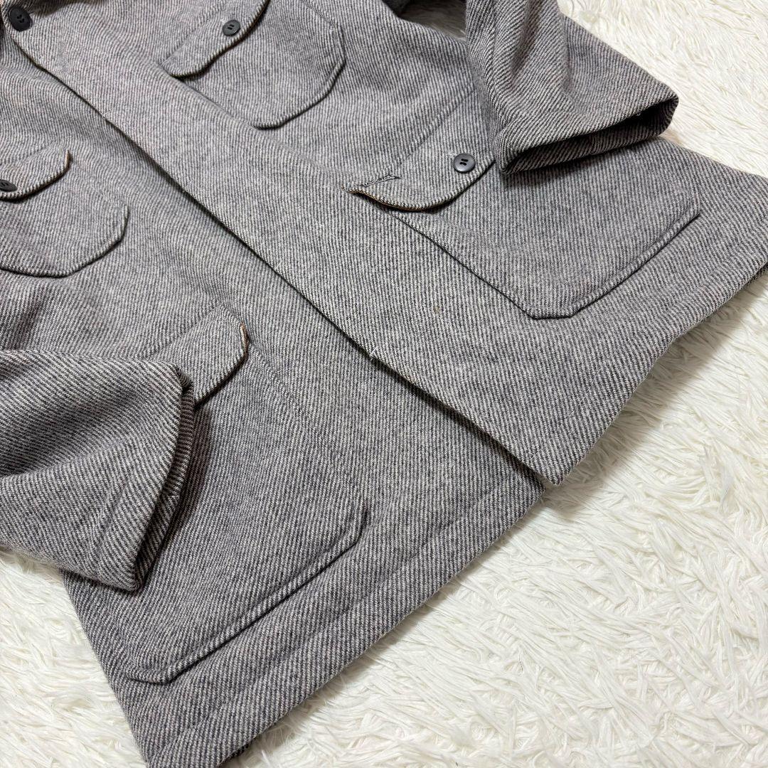 美品✨ Lサイズ 90S ウールリッチ ウールジャケット 6ポケット グレー 白