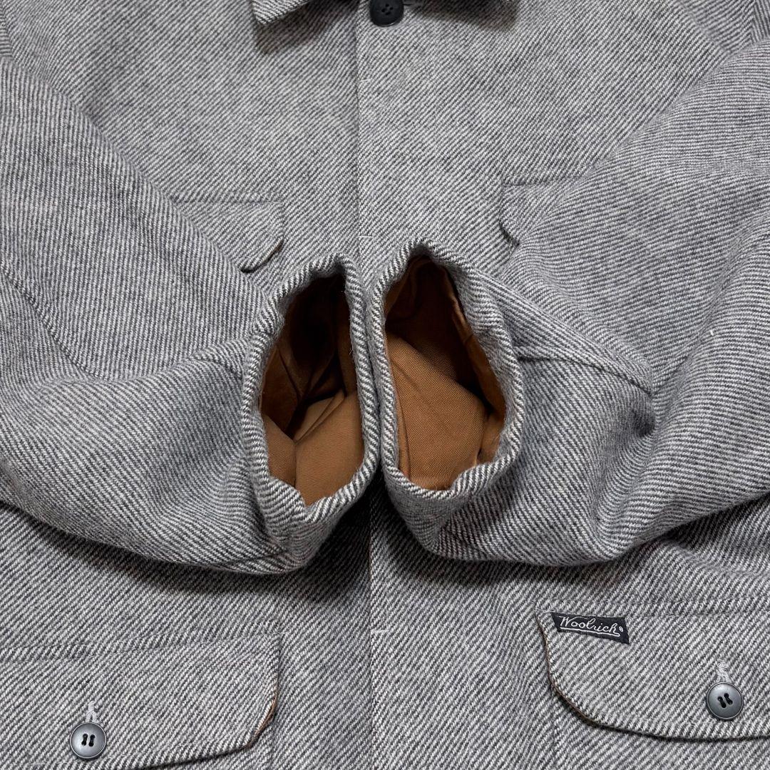 美品✨ Lサイズ 90S ウールリッチ ウールジャケット 6ポケット グレー 白