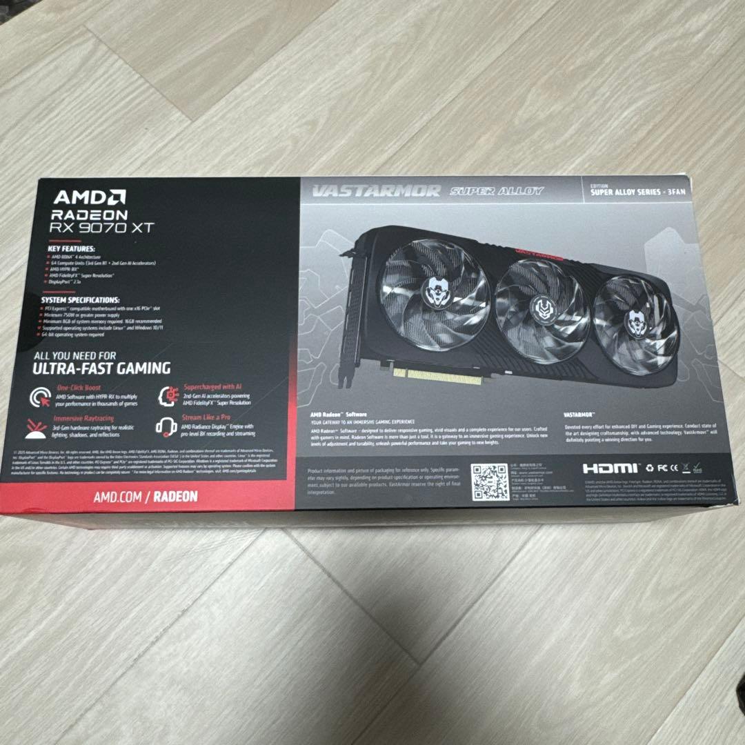 グラフィックボード・グラボ・ビデオカード Radeon RX9070XT VASTARMOR SUPER ALLOY