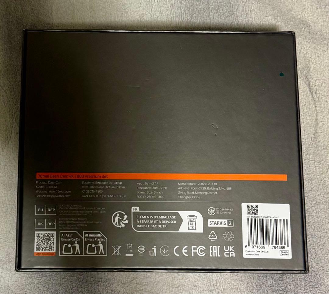 アクセサリー 70mai Dash Cam 4K T800 Premium set
