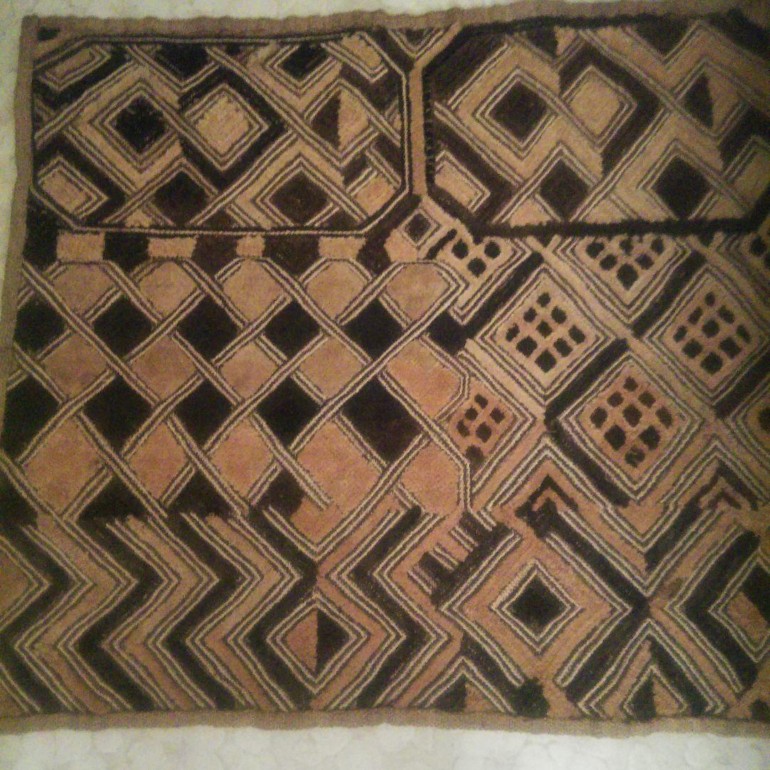 クバ布　草ビロード　アフリカ　ヴィンテージ