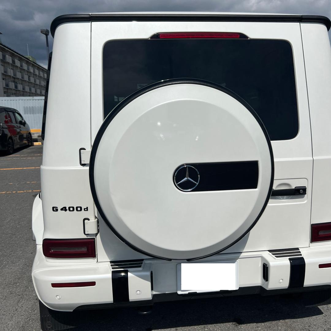 現行 Gクラス 純正 スペアタイヤ カバー ホワイト ベンツ W463A