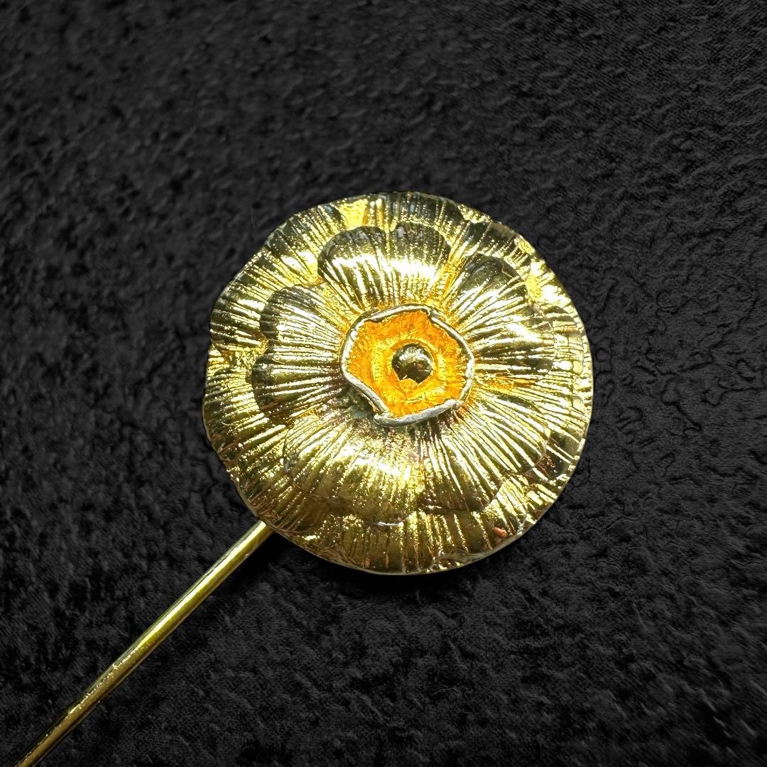 希少✨CHANEL Camellia Vintage Gold Brooch