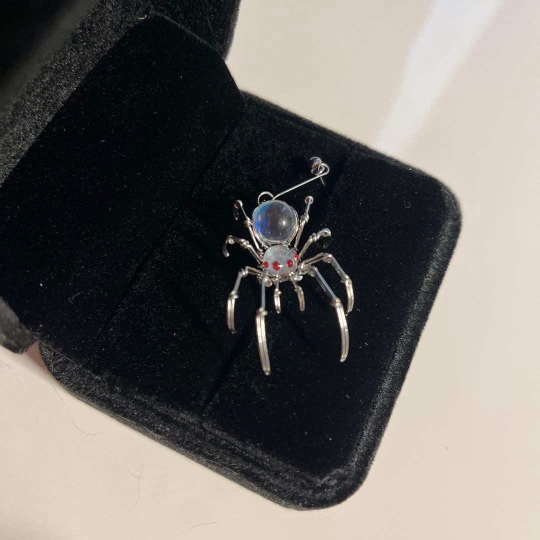 蟲彩 針金細工『幻影蜘蛛・極光』 ピアス
