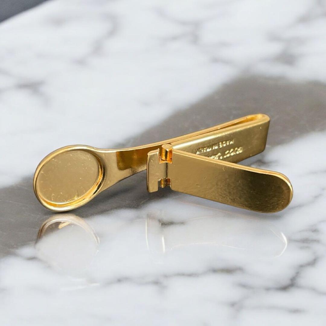 【美品】3点セット　オールドグッチ　カフス タイピン ゴールド GGロゴ