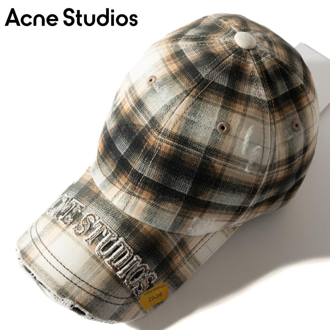 新品 Acne Studios ダメージ加工 ベースボールキャップ