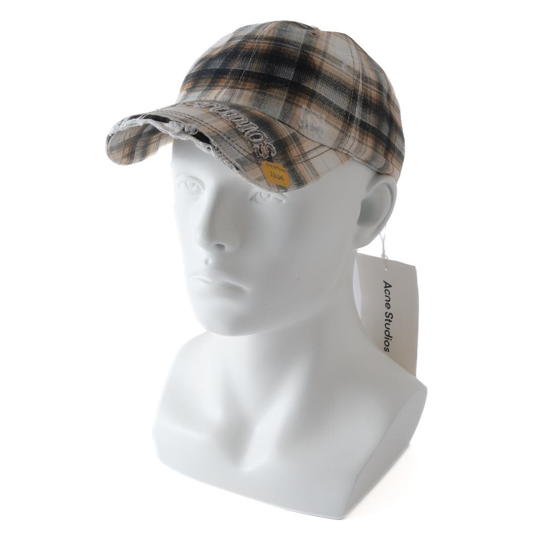 新品 Acne Studios ダメージ加工 ベースボールキャップ