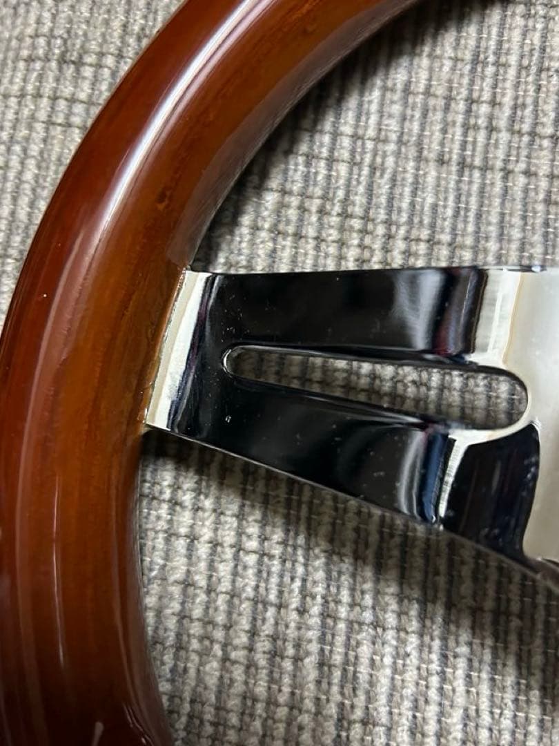 ウッドハンドル　3本スポーク　29Φ メーカー不明　29㎝