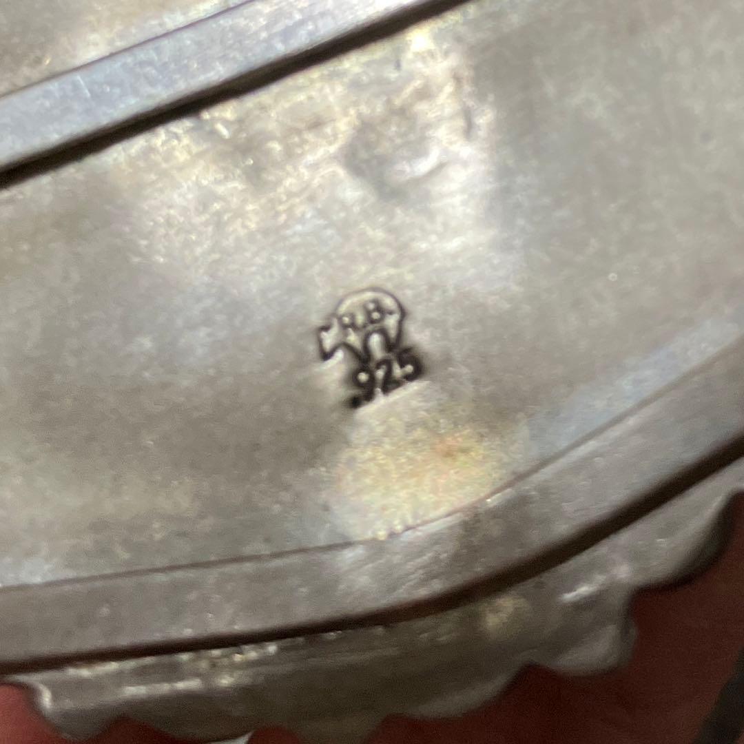 ナバホ族　刻印有　ターコイズバングル　スリーピングビューティー　シルバー925