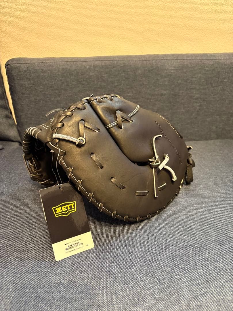 ポ*ポ様 【新品未使用】ZETT 硬式用ファーストミット一塁手用黒ブラック