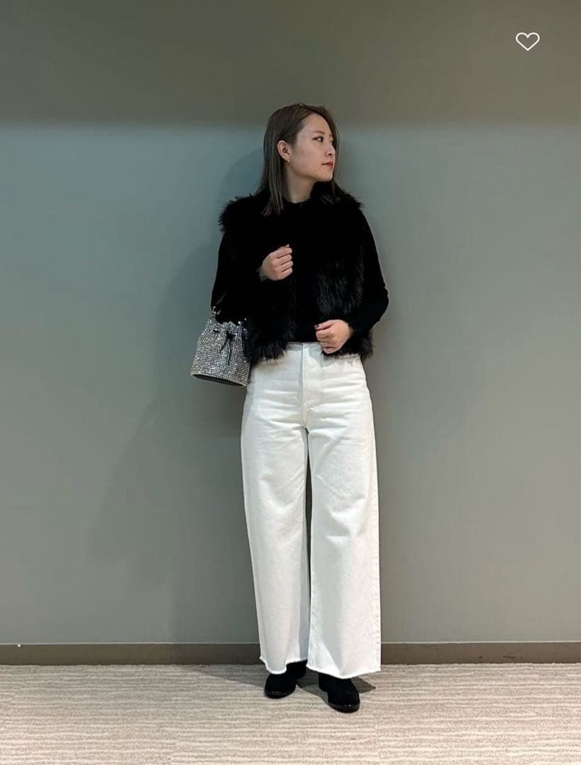 フェイクファー ショートベスト