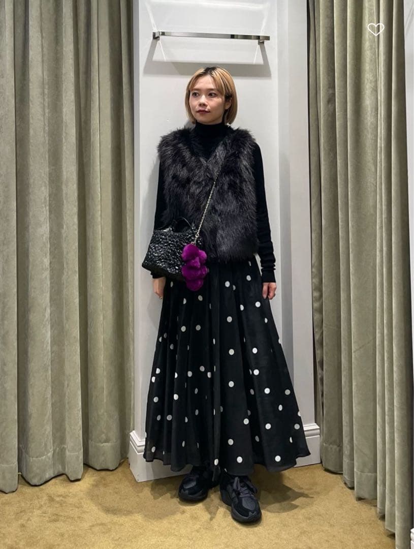 フェイクファー ショートベスト