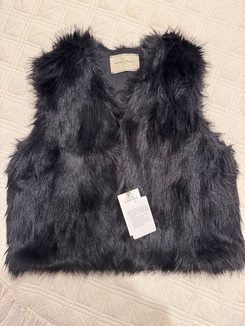 フェイクファー ショートベスト