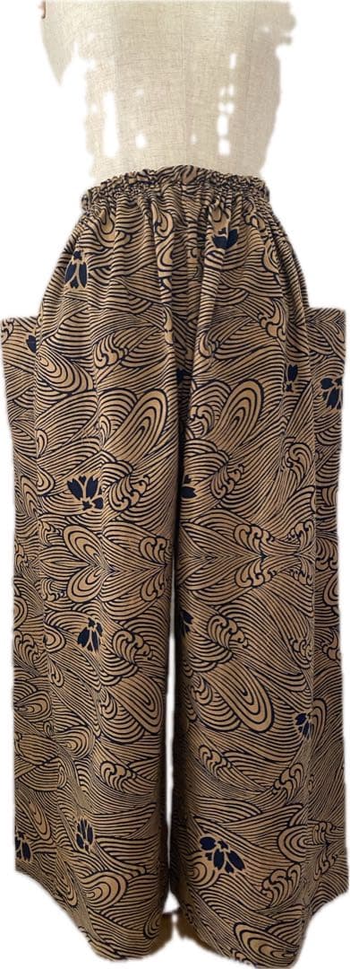 浴衣リメイク　チュニック　ワイドパンツセットアップ