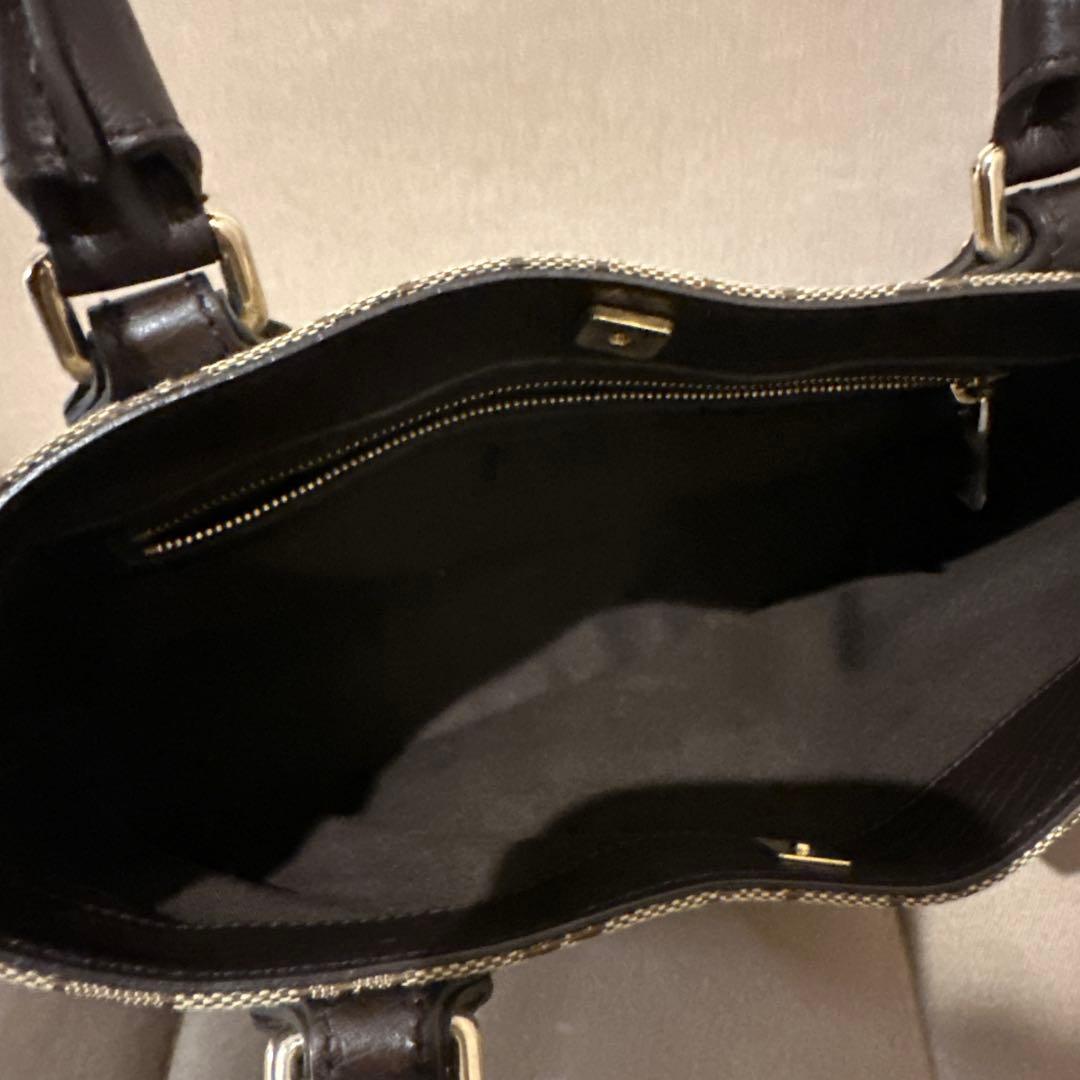 【美品】GUCCI ホースビット GGキャンバス ハンドバッグ