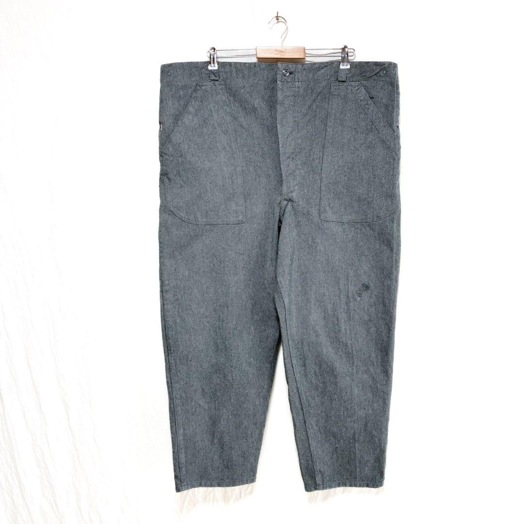 美品 50s スイス軍 デニム オーバーパンツ W46 L28 ビッグサイズ