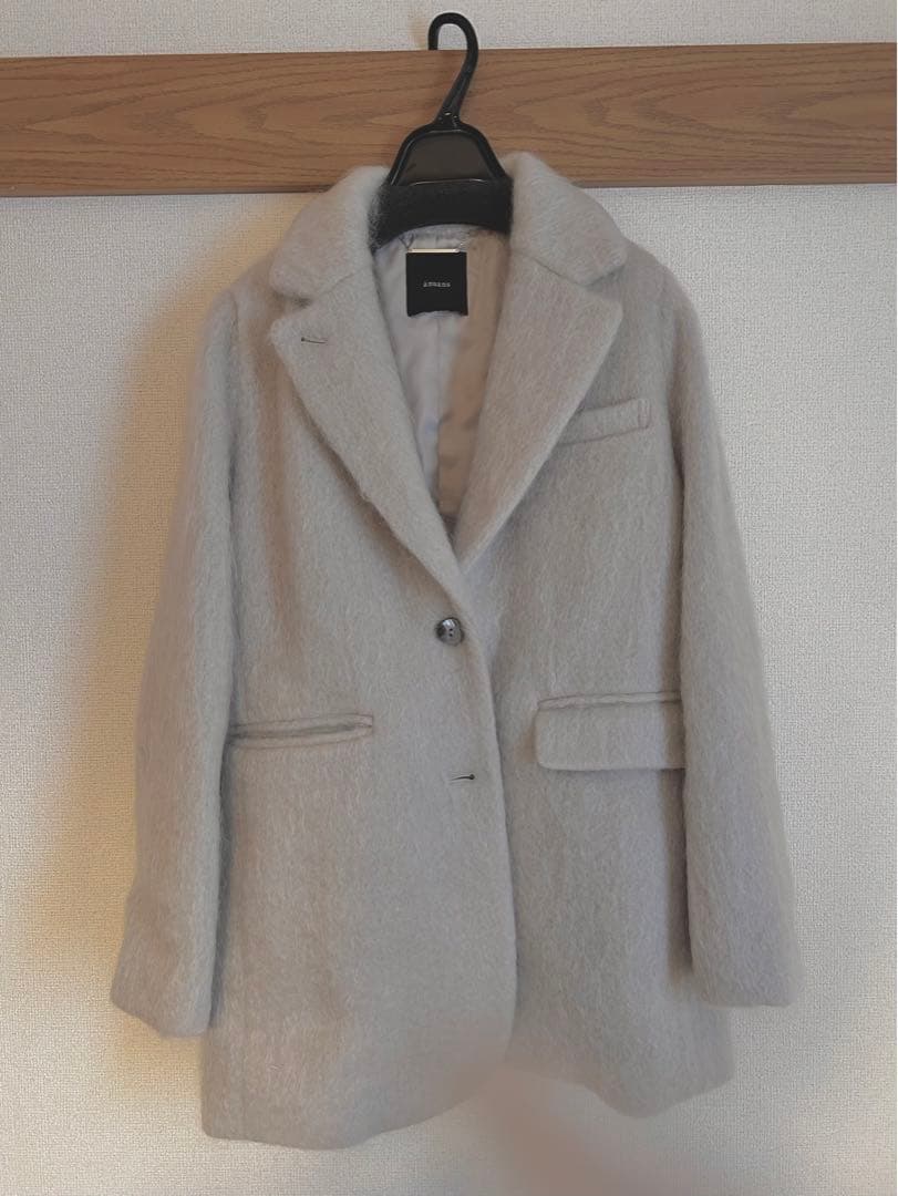 anuans モヘアシャギーテーラードジャケット