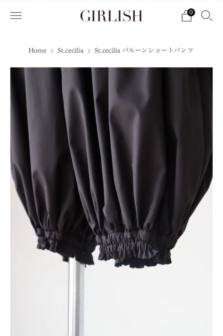 まるgirlishガーリッシSt.ceciliaバルーンショートパンツ