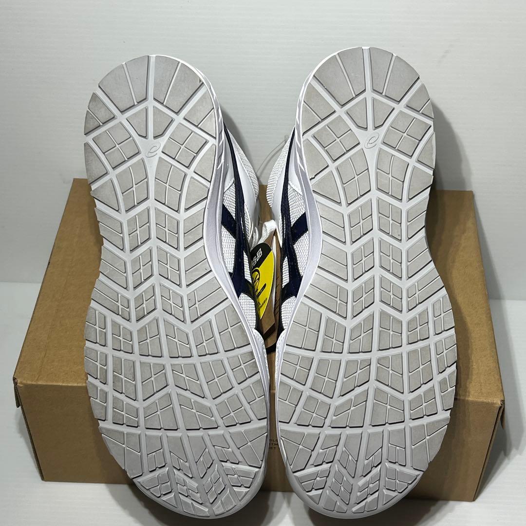 アシックスASICS未使用安全靴 CP218 ホワイト/ネイビー