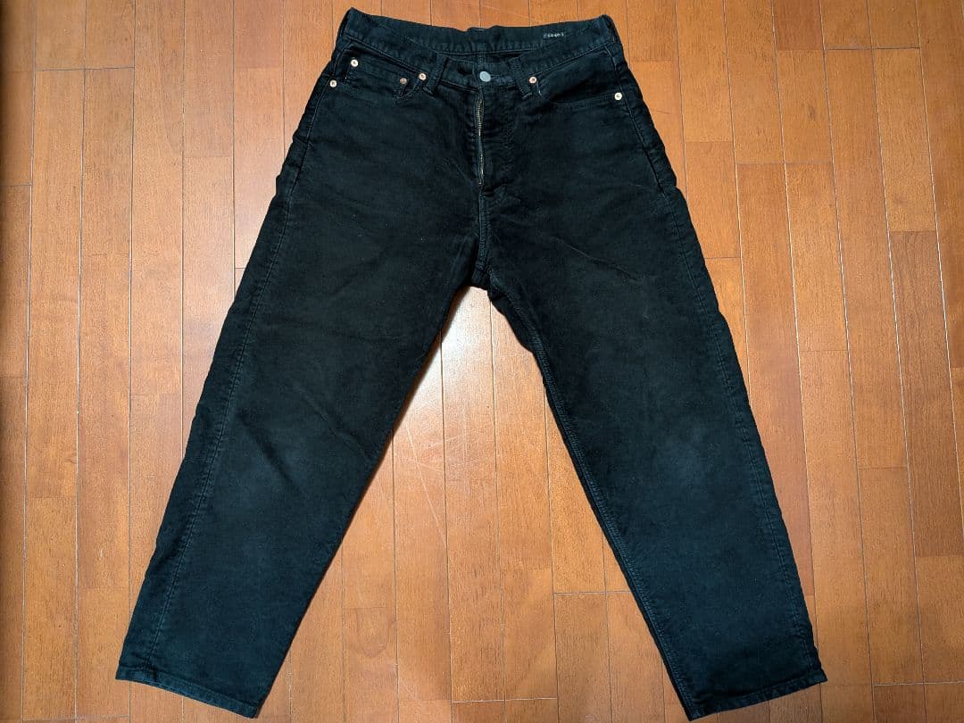 COMOLI ブラックモールスキンパンツ サイズ1