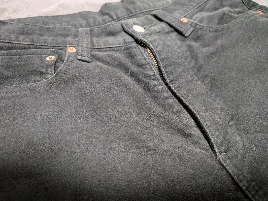 COMOLI ブラックモールスキンパンツ サイズ1