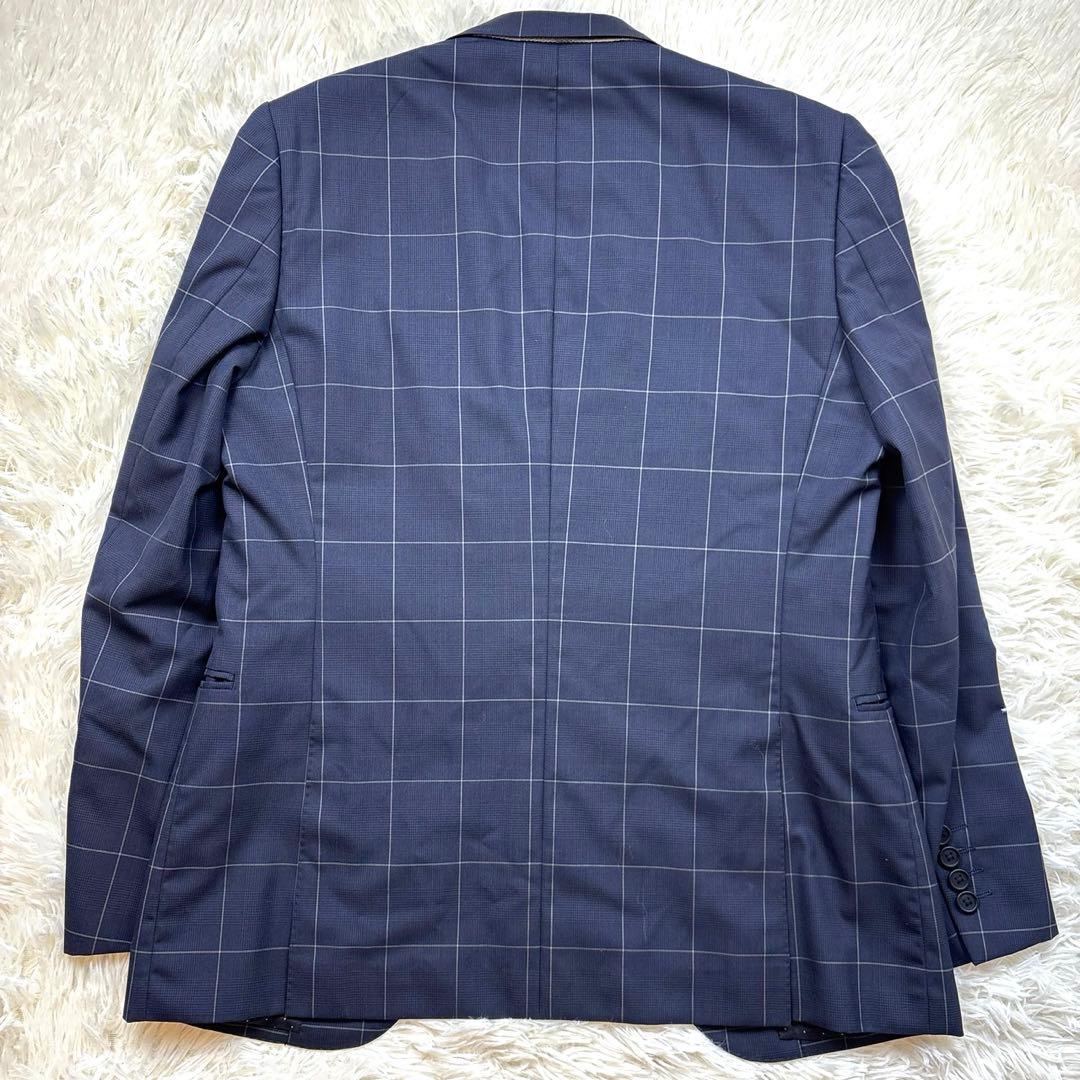ポールスミス スーツ セットアップ super120's チェック ネイビーM