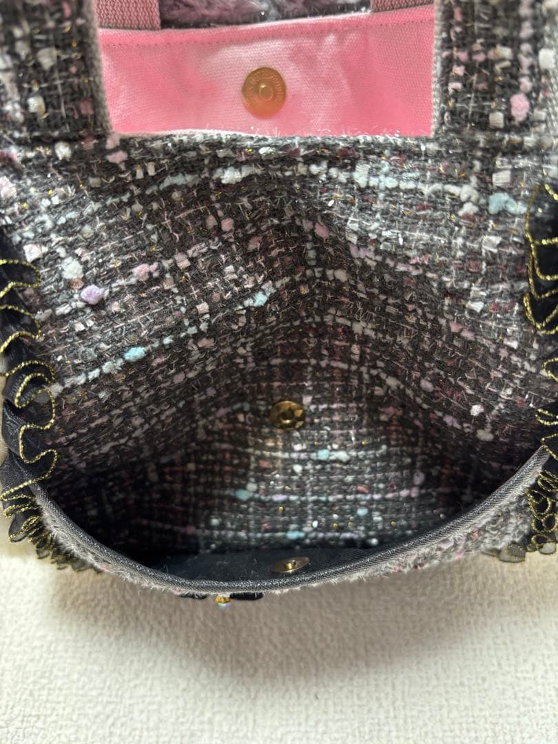 黒*こ様 コヤンイサムチョン　ハンドメイド　ファーバッグ　ギムくん　グレーうさぎ