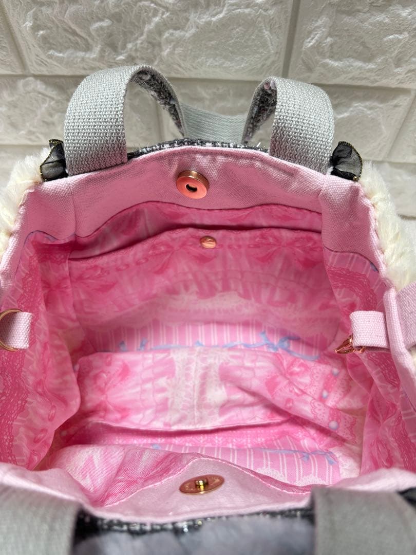 黒*こ様 コヤンイサムチョン　ハンドメイド　ファーバッグ　ギムくん　グレーうさぎ