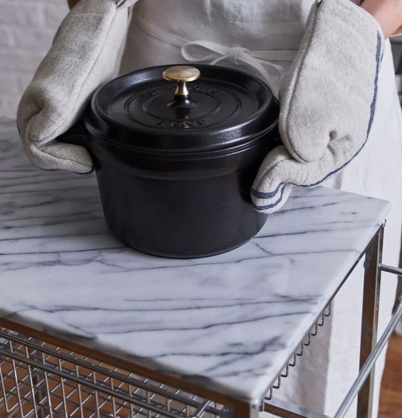 マーブルトップトローリーL 天然大理石 キッチンワゴン