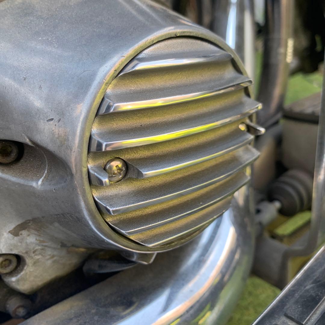 ハーレー　アルミ砂型ポイントカバー 7フィンタイプ　ショベルビックツイン