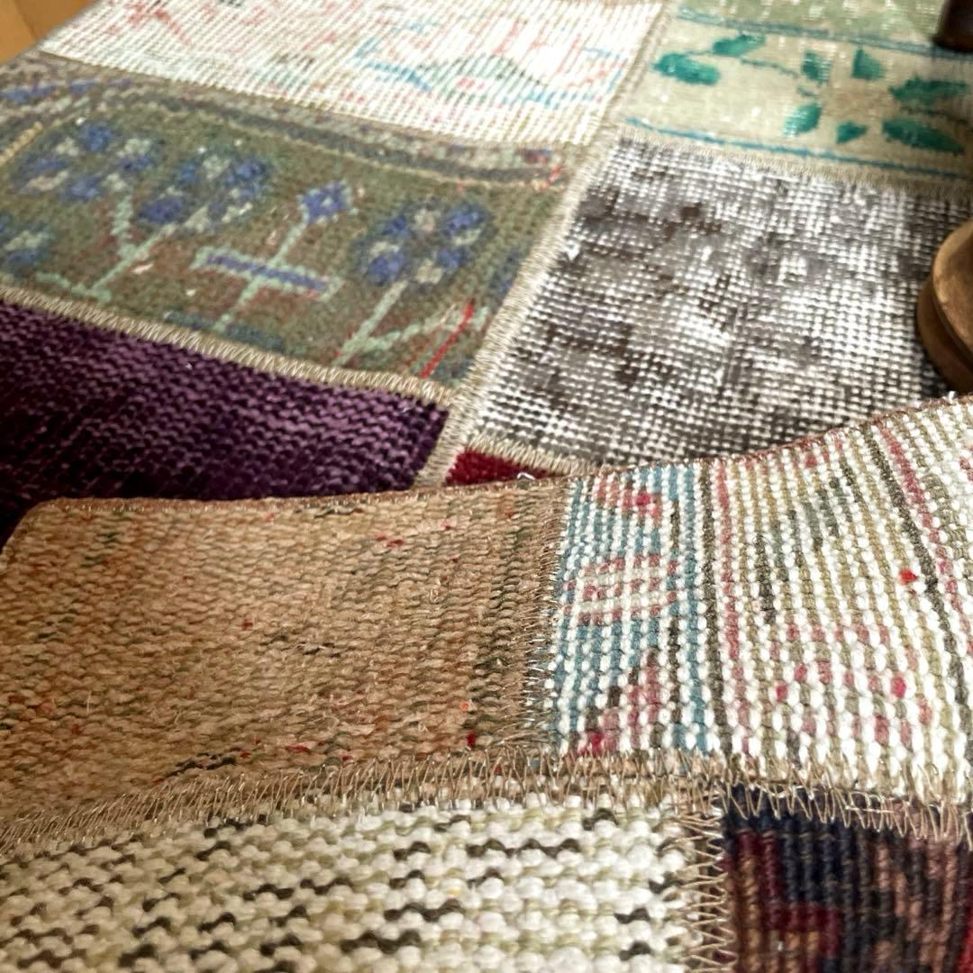 62×119 あると便利なパッチワークラグ　トルコヴィンテージラグ