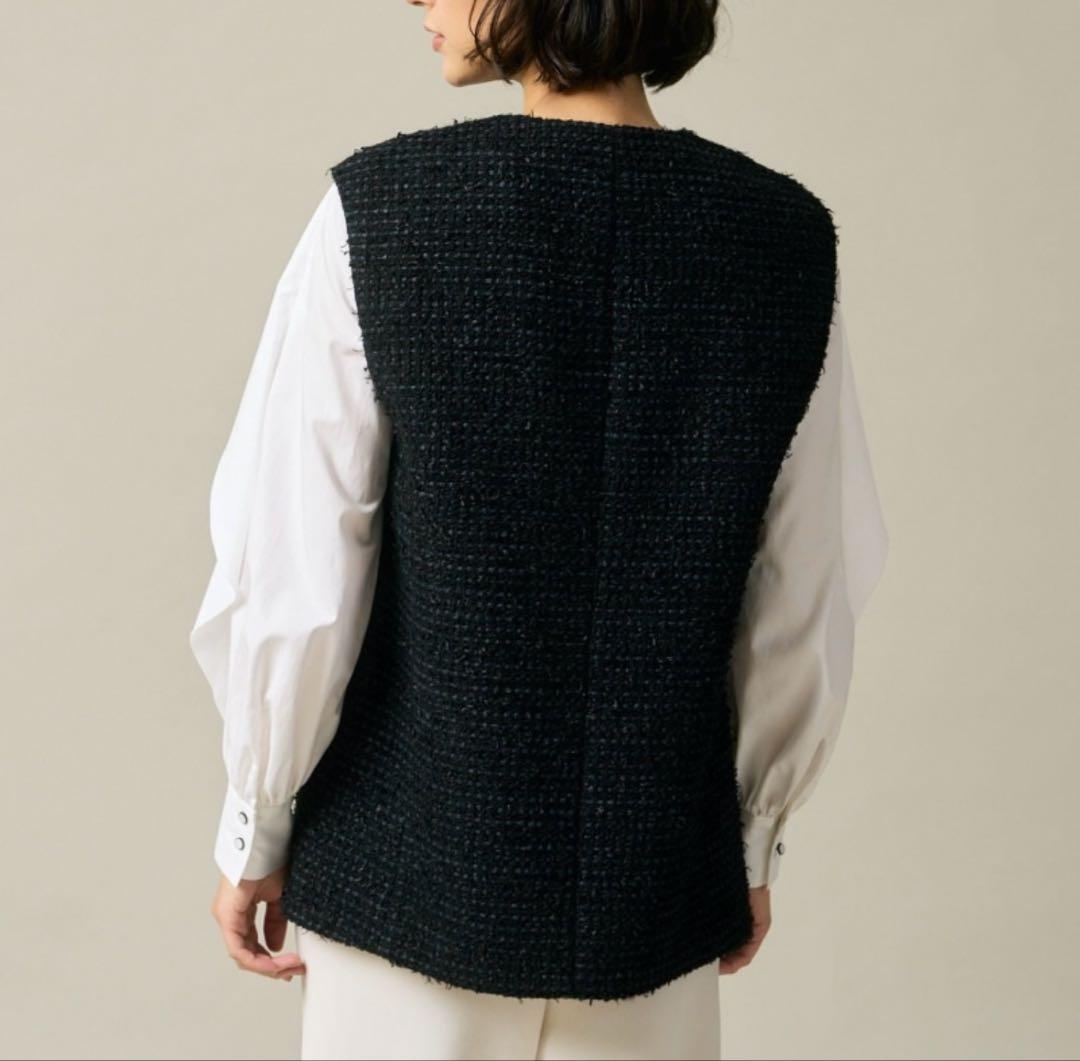 【お値下げ不可】カラミウールツイードポケットジレ ANAYI アナイ