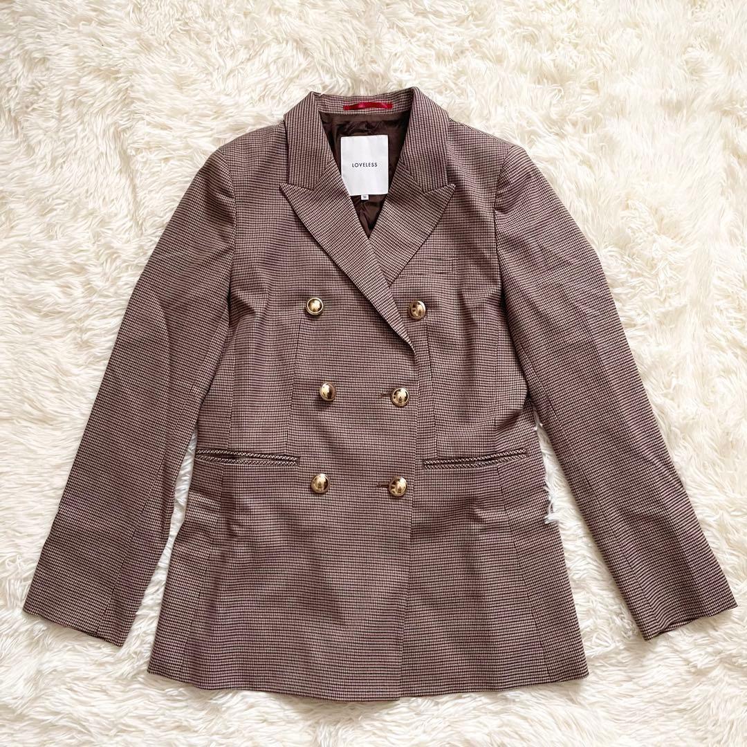 希少✨美品　ラブレス ダブルブレスト テーラードジャケット 金ボタン　レディース