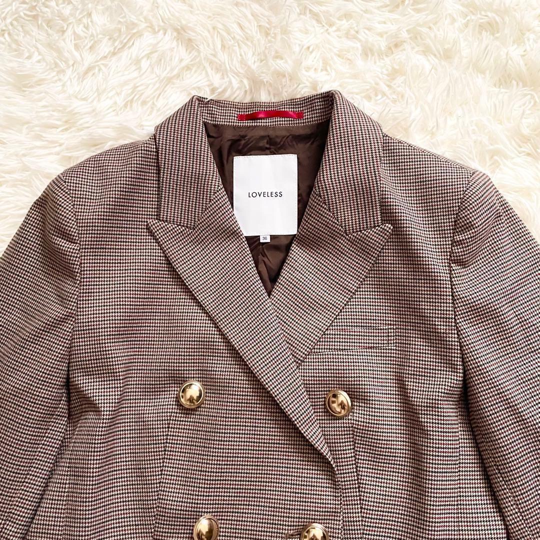 希少✨美品　ラブレス ダブルブレスト テーラードジャケット 金ボタン　レディース