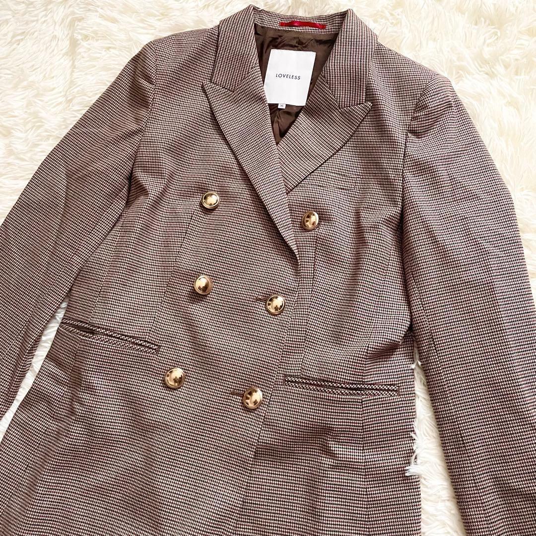 希少✨美品　ラブレス ダブルブレスト テーラードジャケット 金ボタン　レディース