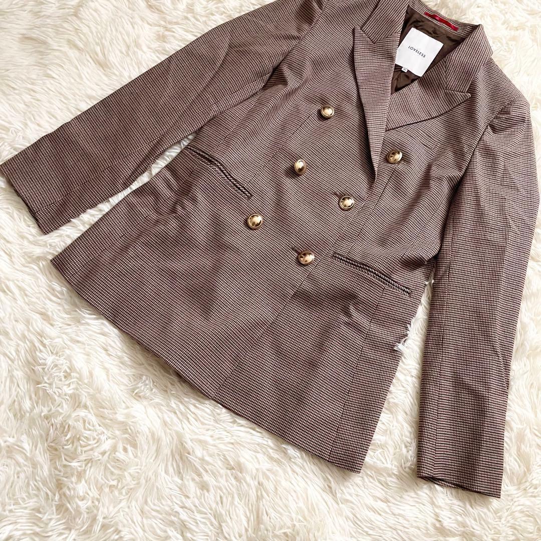 希少✨美品　ラブレス ダブルブレスト テーラードジャケット 金ボタン　レディース