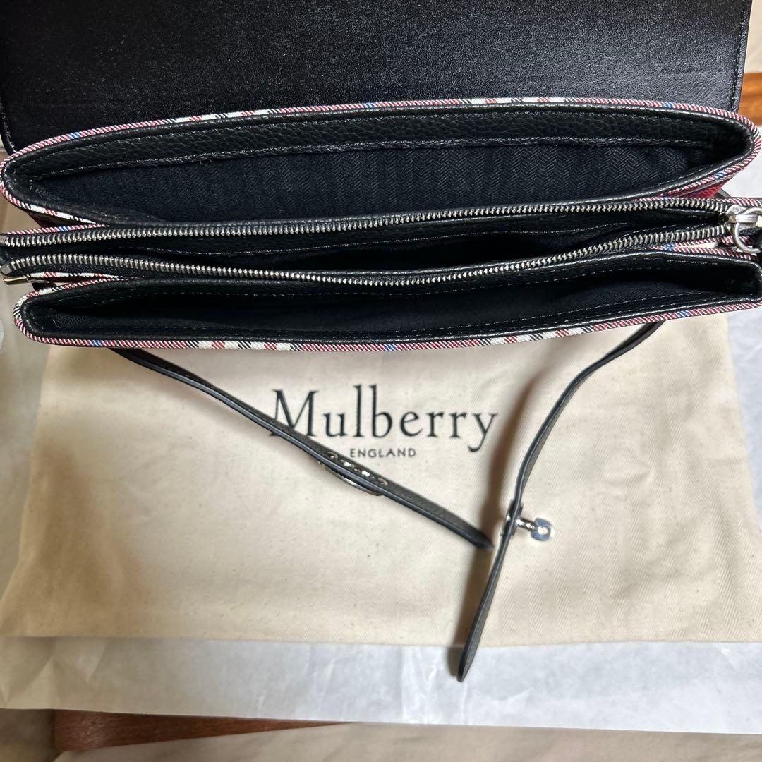 再値下げしましたMulberry チェック ショルダー付バッグ