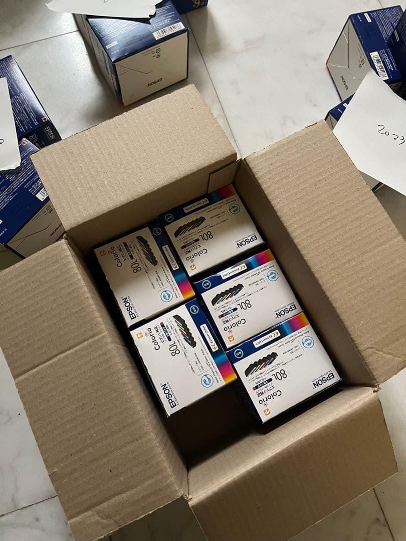 【純正】EPSON IC6CL80L インクカートリッジ 6色 x 5箱セット