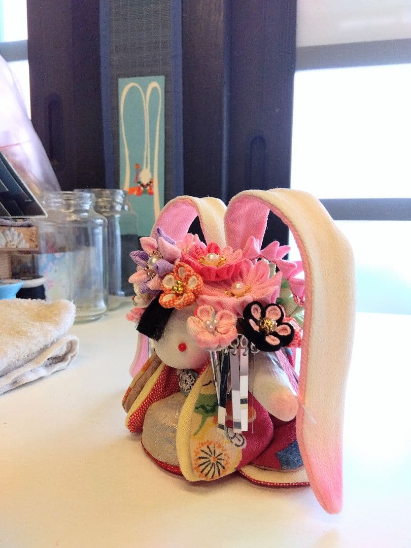 辻村ジュサブロー　花うさぎ