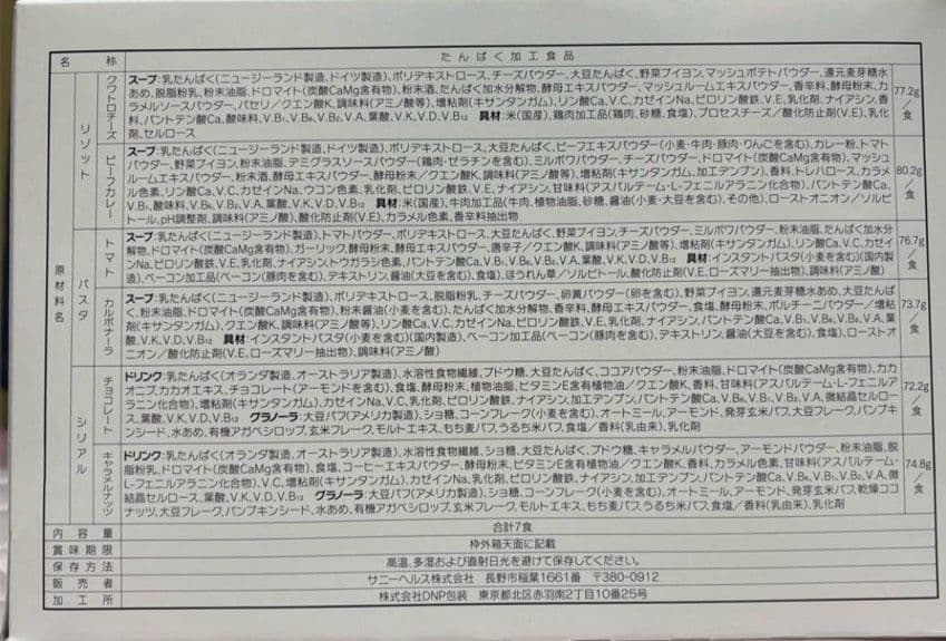 マイクロダイエット カルボナーラ 21食