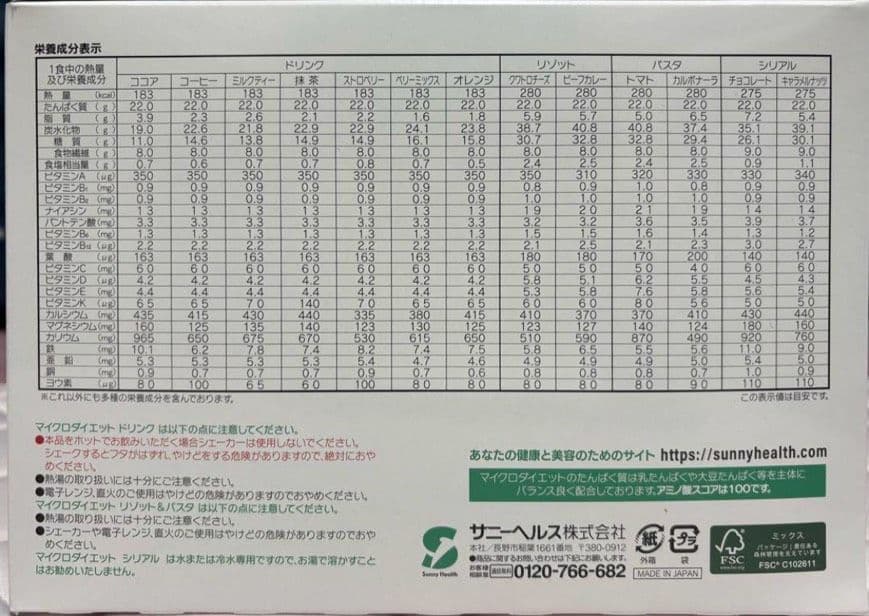 マイクロダイエット カルボナーラ 21食