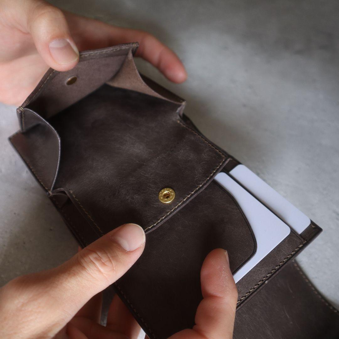 【受注制作】オコシ金具の三つ折り財布　Rondine イタリアンレザー