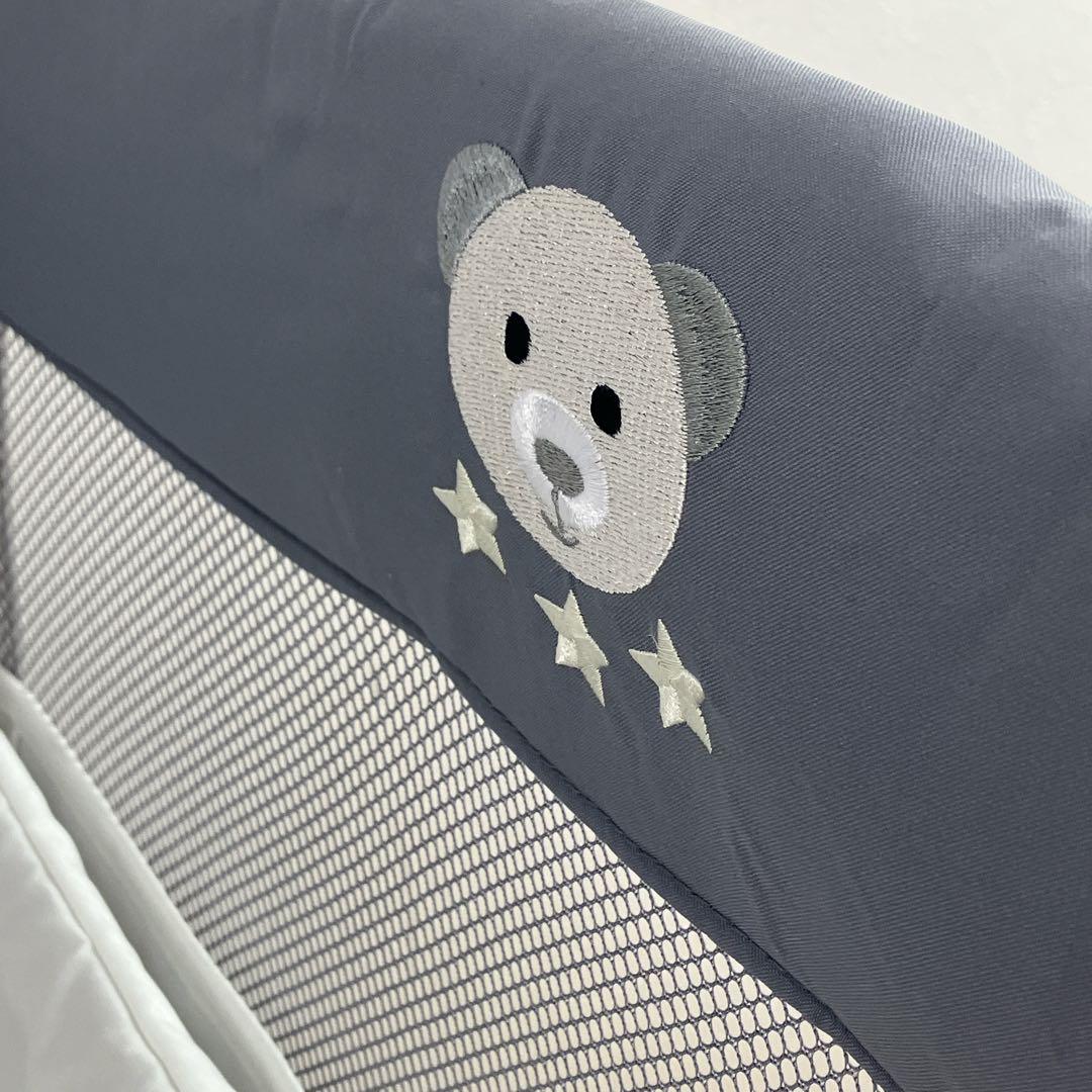 【極美品・良品】アップリカ ココネルエアーベビーベッド グレーベアー