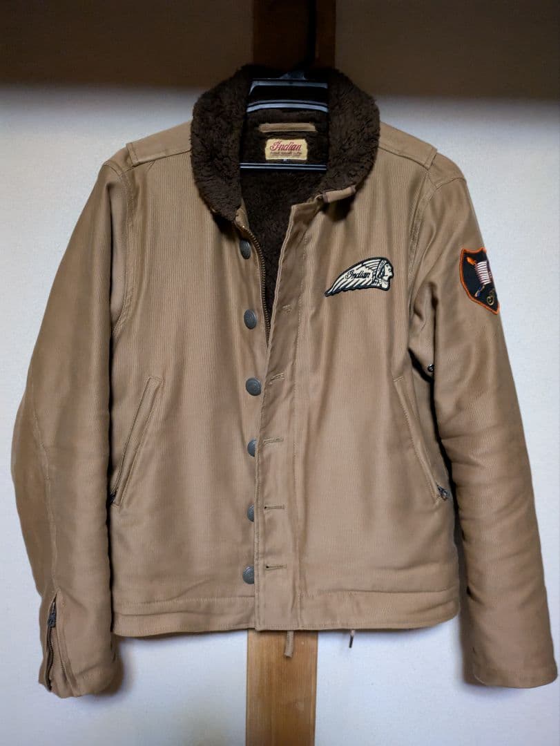 インディアン　Indian M ベージュ N‐1ジャケット　廃盤物レア！　美品！
