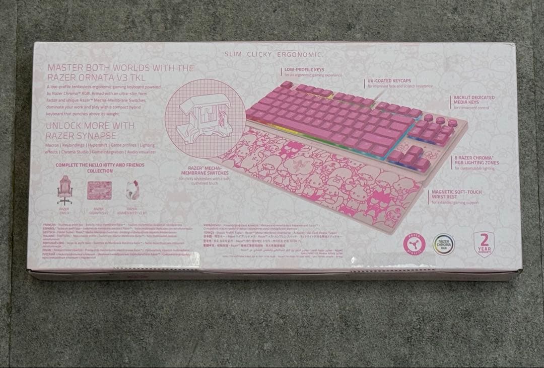 新品未開封レイザーOrnata V3 Tenkeyless HelloKitty
