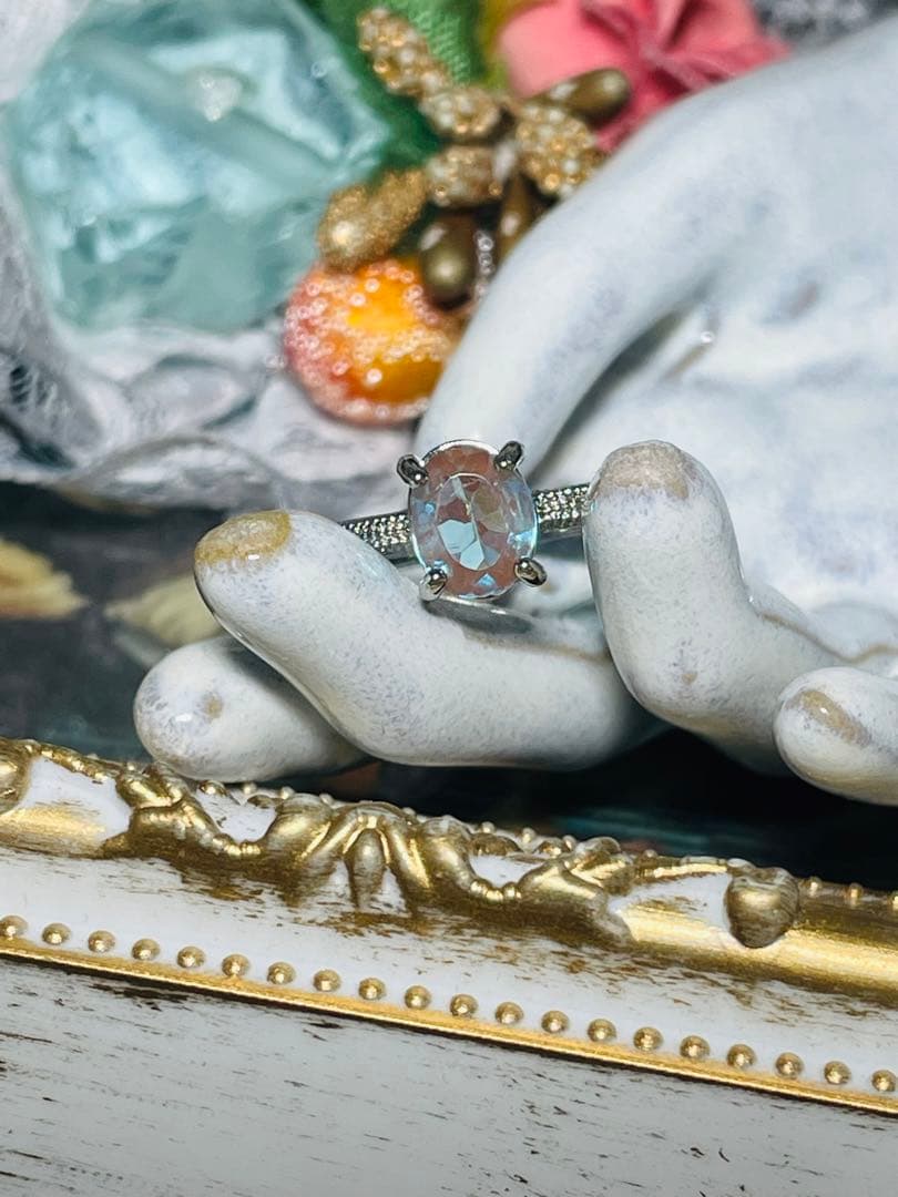 【saphiret】7×5㎜アンティーク　サフィレット　リング